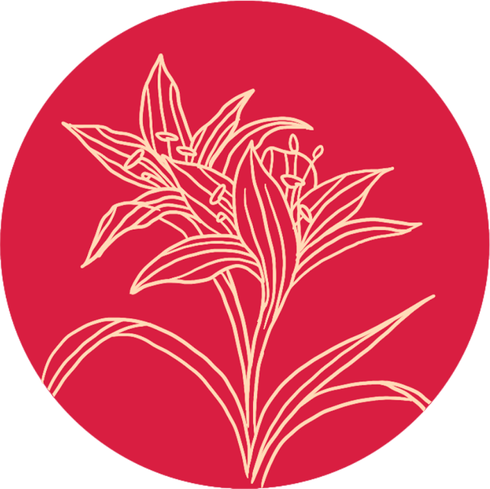 Marjolaine Logo sunfeminasum olfaction conte olfactif odeur féminité logo fleur lys icone